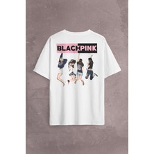 Kendim Seçtim Black Pink Blackpink Kaset Müzik Güney Kore Sırt Ön Baskılı Oversize Tişört T-Shirt