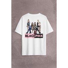 Kendim Seçtim Black Pink Blackpink Kaset Müzik Güney Kore Sırt Ön Baskılı Oversize Tişört T-Shirt