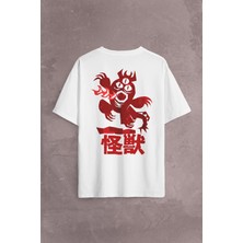 Kendim Seçtim Big Hero 6 Fred Kaiju Büyük Kahraman Sırt Ön Baskılı Oversize Tişört T-Shirt