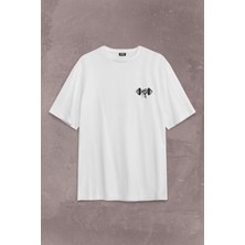 Kendim Seçtim Gym Fitness Halter Sporcu Vücut Bodybulding Sırt Ön Baskılı Oversize Tişört T-Shirt