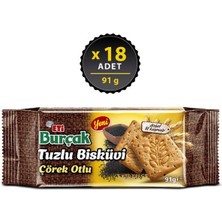 Burçak Çörek Otlu Tuzlu Bisküvi 91 gr x 18 Adet