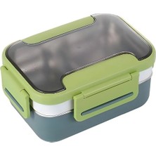 Vagonlife Bento 1200ML Çok Renkli Lunchbox Yeni Koleksiyon 2 Katlı Çelik Sefer Tası Yemek Kutusu