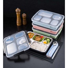 Vagonlife Bento 1600ML Lunchbox Yeni Koleksiyon Tek Katlı 5 Bölmeli Çelik Sefer Tası Yemek Kutusu