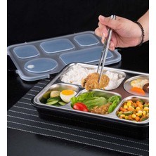 Vagonlife Bento 1600ML Lunchbox Yeni Koleksiyon Tek Katlı 5 Bölmeli Çelik Sefer Tası Yemek Kutusu