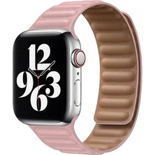 TECHTONİC Apple Watch 3-4-5-6-7-8-Se (38-40-41MM) Uyumlu Deri Görünümlü Mıknatıslı Dilimli Kordon Kayış