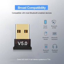 TECHTONİC Mini V5.0 USB Bluetooth Dongle 5.0 Bluetooth Adaptör [tak Çalıştır]