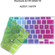 TECHTONİC Macbook Air 2020 13 Inc M1 A2337 / A2179 Uyumlu Türkçe Q Klavye Slim Klavye Koruyucu Kılıf