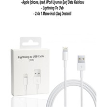 TECHTONİC Apple Iphone, Ipad Uyumlu 2.4A Hızlı Şarj Destekli 1m Yüksek Kalite Kutulu Lightning To USB Kablo