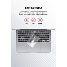 TECHTONİC Macbook Air 2020 13 Inc M1 A2337 / A2179 Uyumlu Türkçe Q Klavye Slim Klavye Koruyucu Kılıf