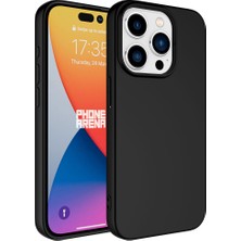 noktaks - Apple iPhone 15 Pro Max - Kılıf İçi Kadife Koruucu Lansman Lsr Kapak - Siyah