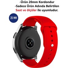 TECHTONİC Huawei Honor Magic 2 42MM Uyumlu (20MM) Yüksek Kalite Klasik Silikon Kordon Kayış