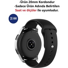 TECHTONİC Huawei Watch Gt2 42MM Uyumlu (20MM) Yüksek Kalite Klasik Silikon Kordon Kayış