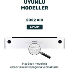 TECHTONİC Macbook Air 13.6 M2 2022 Uyumlu Kapak Kılıf 360 Derece Tam Korumalı A2681