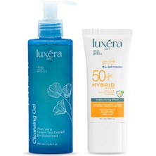 Luxera Paris Temizleyici, Güneş Koruyucu, Tamamlayıcı Cilt Bakım Seti -Temizleme Jeli + Güneş Kremi