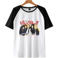 Vsnl Utauyo Miracle Girls Baskılı Reglan Kol Beyaz Oversize T-Shirt