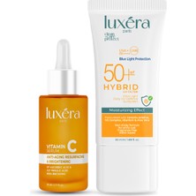 Luxera Paris Güneş Koruyucu, Antioksidan Vegan Cilt Bakım Seti - C Vitamini + Güneş Kremi