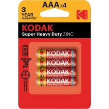 Kodak Çinko Karbon Blister İnce Pil 4'lü Aaa