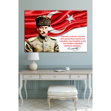 Morfil Sanat Atölyesi Atatürk Mustafa Kemal Kanvas Tablo Okullara Işyerlerine Uygun  (8 Farklı Ölçü)
