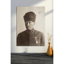 Morfil Sanat Atölyesi Atatürk Mustafa Kemal Kanvas Tablo Okullara Işyerlerine Uygun  (8 Farklı Ölçü)