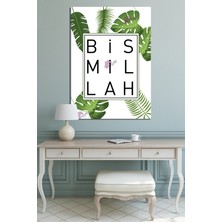 Morfil Sanat Atölyesi Bismillah Islami Dini Hat Kanvas Tablo ( 7 Farklı Ölçü )