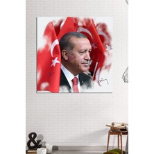 Morfil Sanat Atölyesi Recep Tayyip Erdoğan Yağlıboya Efektli Başkan Erdoğan Rte Kanvas Tablo (7 Farklı Ölçü)