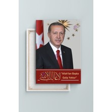 Morfil Sanat Atölyesi Recep Tayyip Erdoğan Başkan Erdoğan Rte Kanvas Tablo (7 Farklı Ölçü)