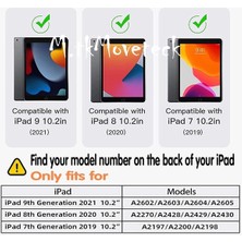 MTK Moveteck Apple Ipad 7. 8. 9. Nesil 10.2 Uyumlu Kılıf Defender Standlı Kalem Yuvalı Yumuşak Renkli Silikon Askılı 360 Zırh Tank Kapak