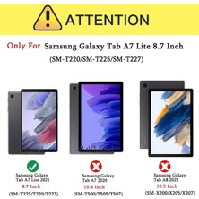 MTK Moveteck Samsung Galaxy Tab A7 Lite 8.7 SM-T220/T225/T227 Kılıf Defender Standlı Boyun Askılı 360 Renkli Zırh Tank Kapak