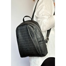 Just Polo Büyük Boy Günlük Kullanamına Uygun 9 Bölmeli Siyah Kadın Sırt Çantası 4040