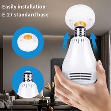 Airstorr Ampul Kamera Wifi V380 App Mini Güvenlik Ip Vr Bulut Depolama 360 Derece Panoramik Kamera