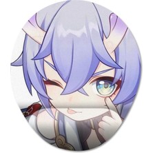 Pixxa Bailu - Honkai: Star Rail Bilek Destekli Mousepad Model - 4 Oval