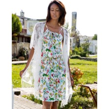 Yeni İnci Kadın Viskon Ip Askılı Elbise-Pareo Takım (1282)