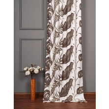 Jwk Home Haki Starliçe Desen Dijital Baskılı Jakar Zemin Ekstrafor Büzgülü Fon Perde