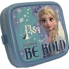 Artlantis Frozen Beslenme Kutusu Mavi 4 Bölmeli Kız Figürlü 1 Adet Elsa Yemek Saklama Kabı Mavi Beslenme Çantası