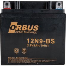 Orbus 12N9-BS 12 V 9 Ah Asit Içinde Karbon Motosiklet Aküsü