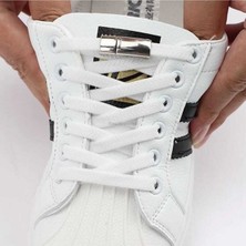 Eshopinlock Çocuklar Için Kolay Kullanımlı Mıknatıslı Ayakkabı Bağcığı Beyaz Renk