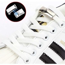 Eshopinlock Çocuklar Için Kolay Kullanımlı Mıknatıslı Ayakkabı Bağcığı Beyaz Renk