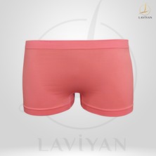 Laviyan Kadın 2'li Paket Dikişsiz/seamless Pedli Straplez + Lazer Kesim Dikişsiz Boxer, Iç Çamaşırı Takımı