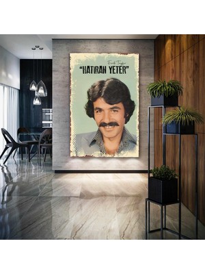 SML Tablo Ferdi Tayfur Hatıran Yeter Efsane Arabesk Sanatçısı Kanvas Tablo