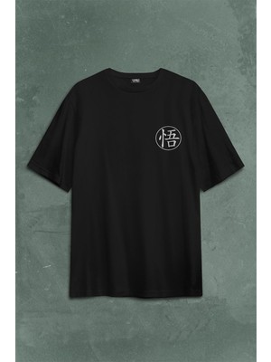 Kendim Seçtim Dragon Ball Z Son Goku Sırt Ön Baskılı Oversize Tişört T-Shirt