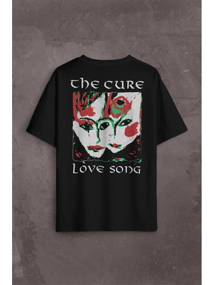 Kendim Seçtim The Cure Lovesong Love Song Rock Music Band Sırt Ön Baskılı Oversize Tişört T-Shirt