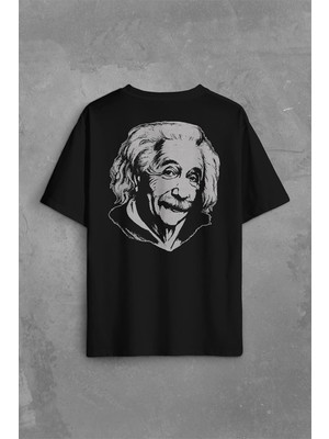 Kendim Seçtim Albert Einstein Izafiyet Görelilik Teorisi E=mc2 Fizik Sırt Ön Baskılı Oversize Tişört T-Shirt