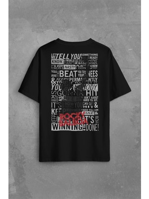 Kendim Seçtim Rambo Rocky Balboa 1 2 3 4 5 Sylvester Stallone Sırt Ön Baskılı Oversize Tişört T-Shirt