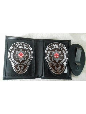 Aldatmaz Yakın Koruma Rozetlı Cüzdanı ve Kemer Rozeti
