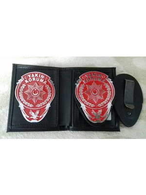 Aldatmaz Yakın Koruma Rozetlı Cüzdanı ve Kemer Rozeti