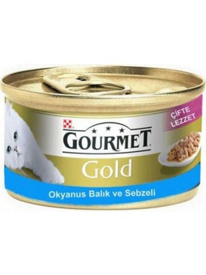 Gourmet Gold 6 Adet Gourmet Gold Balik&ispanak Çifte Lezzet-85 gr