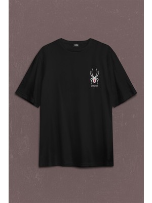 Kendim Seçtim Can-Am Spyder Bombardıier Roadster Örümcek Canam Sırt Ön Baskılı Oversize Tişört T-Shirt