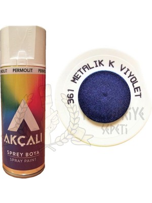 Akçalı Sprey Boya Metalik Koyu Viyolet Mor (Simli) 400 ml - 361