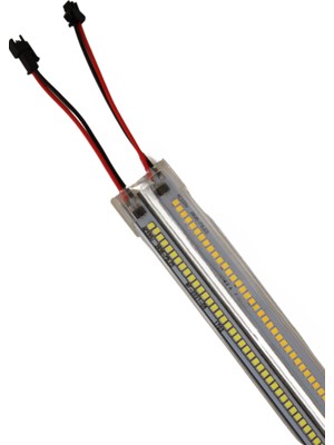 Hazar Led 220 Volt 2835 Çubuk LED 30 cm Kasalı Dim Edilebilir Bar LED Gün Işığı 3000-3200K-Şeffaf Cam