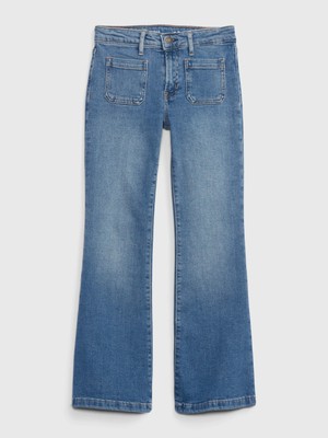 Gap Kız Çocuk Koyu Mavi High Rise '70s Flare Jean Pantolon